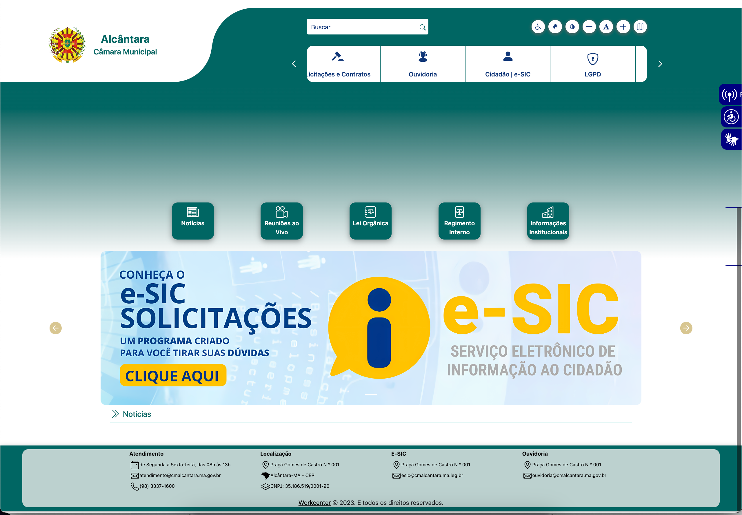 O novo portal da transparência da Câmara Municipal de Alcântara - MA